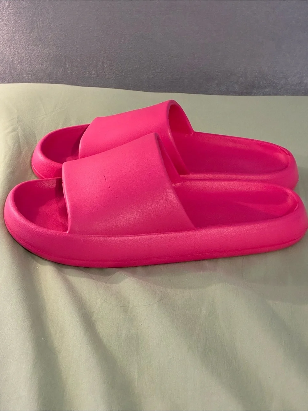 Hot Pink Slide Sandals